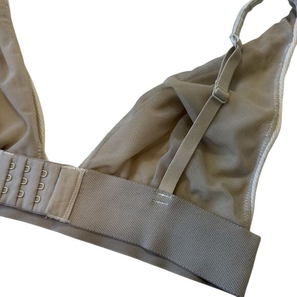 Skims Cotton Rib Plunge Bralette in Bone Size M - Picture 6 of 8
